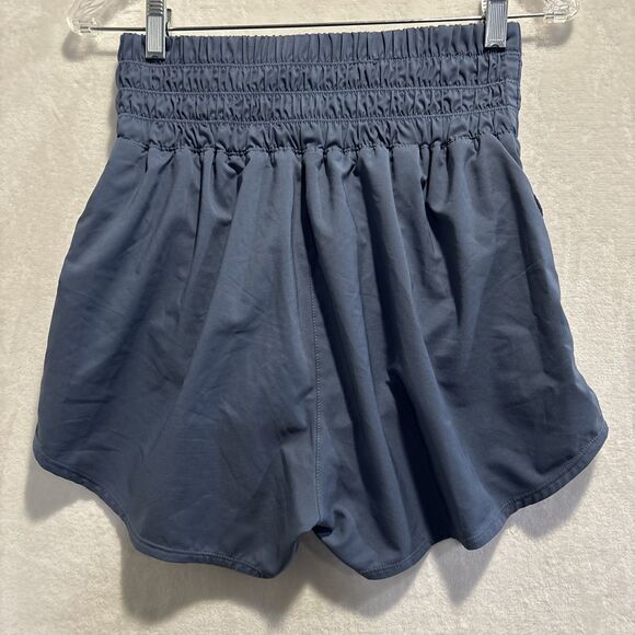 Nike One Dri-Fit Ultra High-Waisted Brief Lined Shorts Slate Blue Women's Medium - Picture 6 of 15